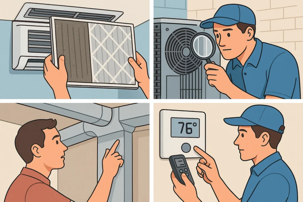 Any info graphic of different things to do to prepare for your AC unit for winter